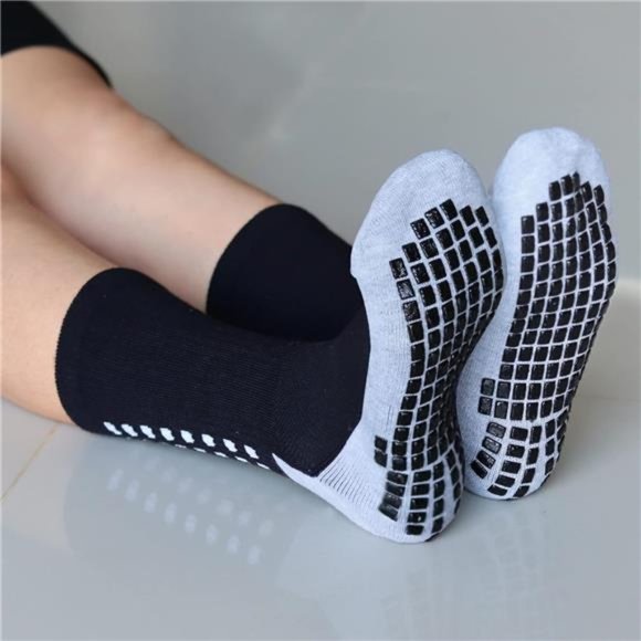 Anti Slip Non Skid Hospital Socks with Grippers for Men Women - Picture 3 of 7